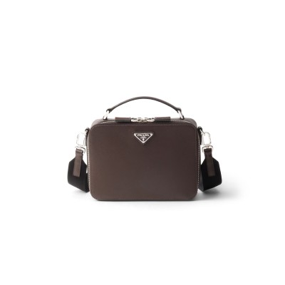 PRADA BRIQUE SAFFIANO LEATHER BAG 2VH069 (22*16*6cm)